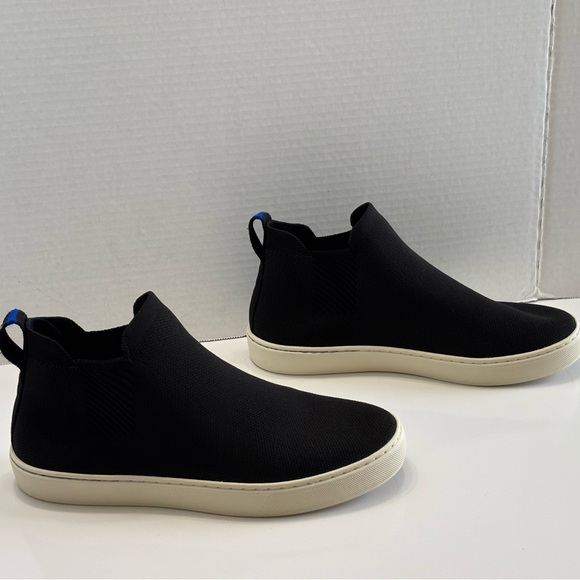 Rothy's The Chelsea Boot Women's 8 Black Knit High Top Pull On Ankle Sneakers - Picture 14 of 15